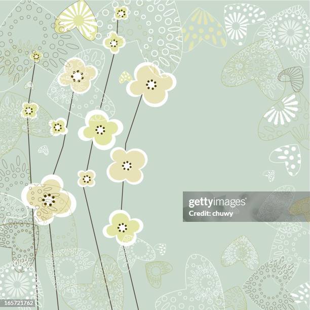 floral background - anniversary card stock illustrations