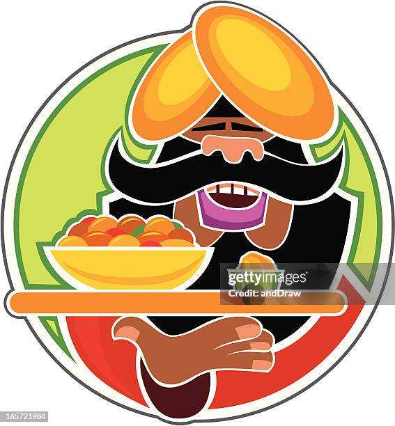 indian chef - indian curry stock illustrations