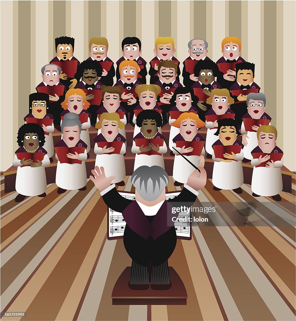 Mixed choir with men and women