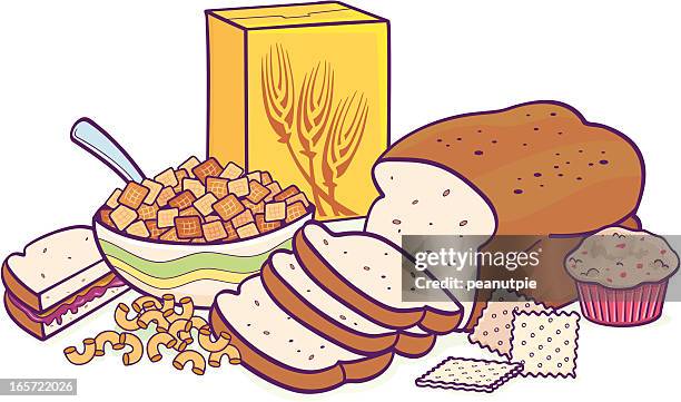 grain group - macaroni stock illustrations