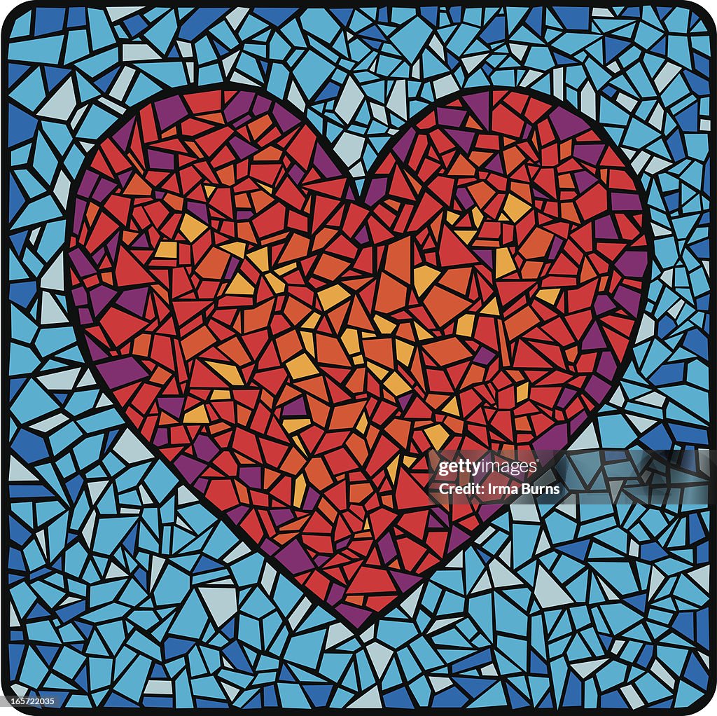 Mosaic Tile Heart