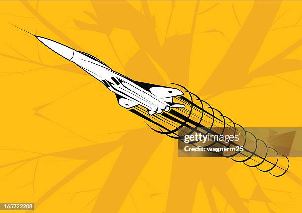 sound barrier broked - sonic boom stock illustrations