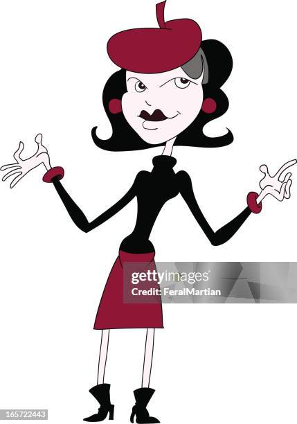 beatnik poet - tam cap stock illustrations