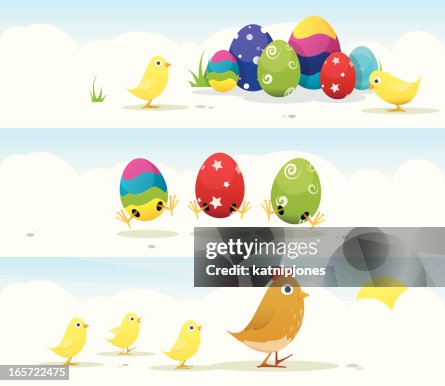 Easter Egg & Chick Banners Easter Egg & Chick Banners