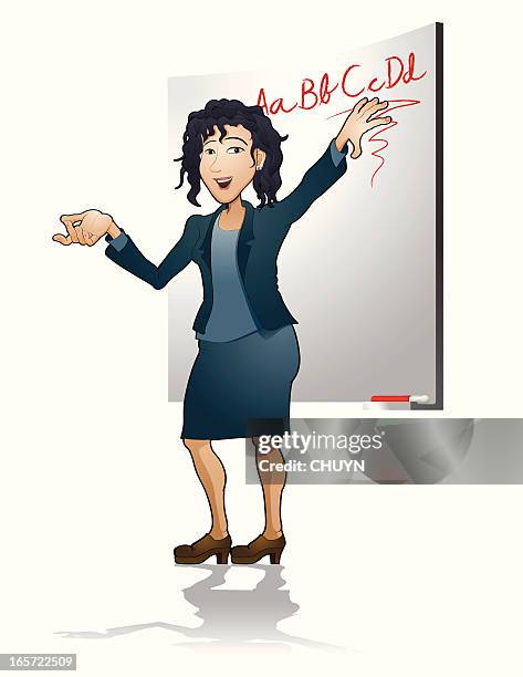 language art's teacher - teacher explaining stock illustrations