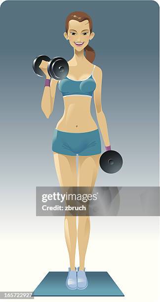 fitness training - woman gym stock illustrations