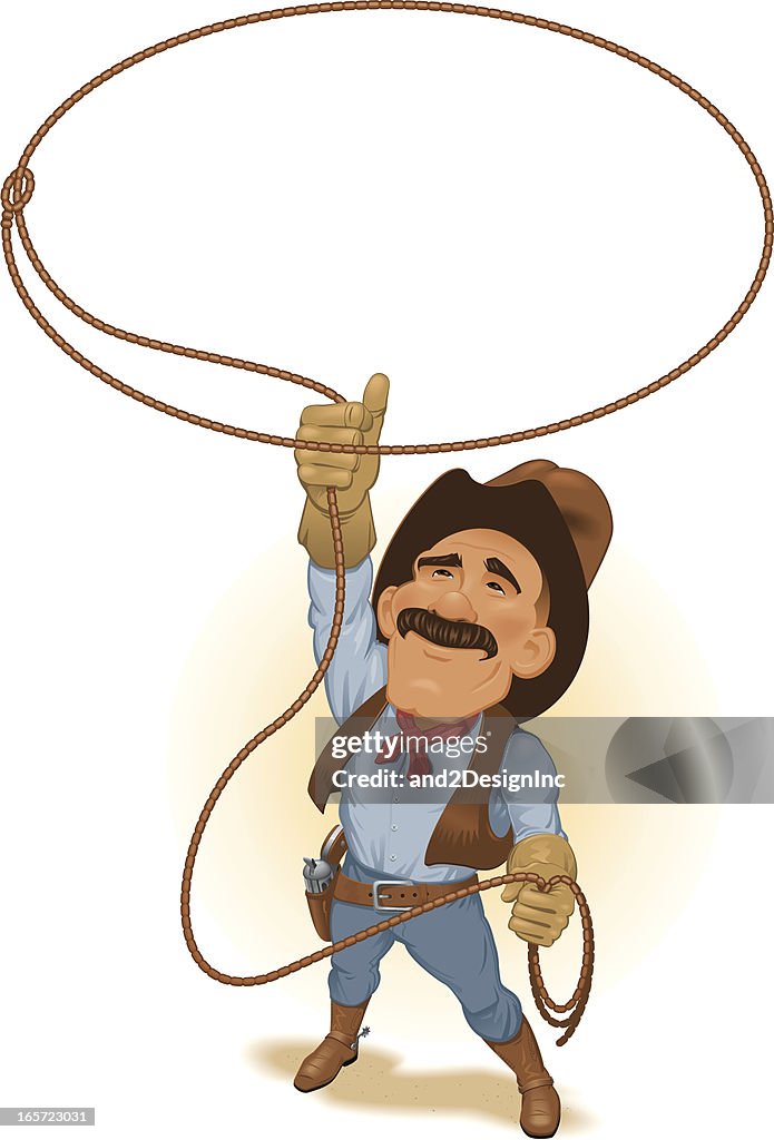 Cowboy con lazo