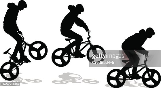 BMX Biker Doing A Bunny Hop BMX Biker Doing A Bunny Hop