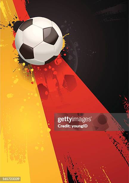 stockillustraties, clipart, cartoons en iconen met german soccer background - german culture