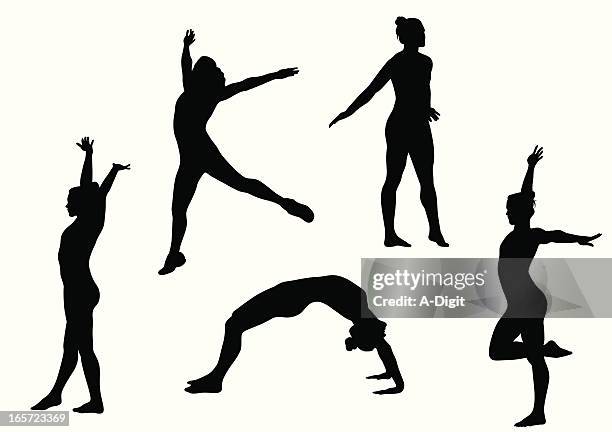 turnen - gymnastics stock-grafiken, -clipart, -cartoons und -symbole