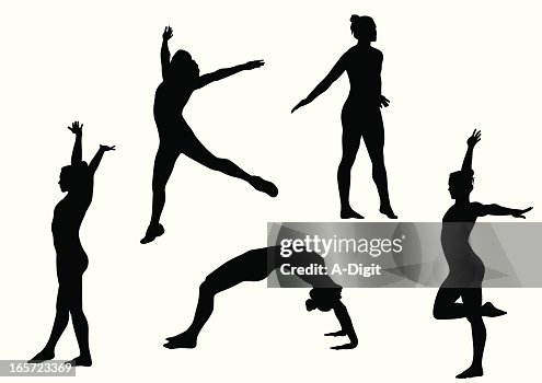 Gymnastics Vector Silhouette Gymnastics Vector Silhouette