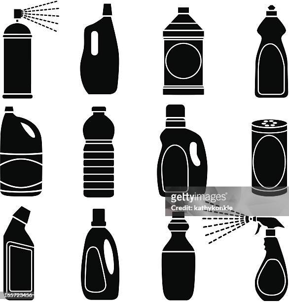 ilustrações de stock, clip art, desenhos animados e ícones de produtos de limpeza - detergente da louça