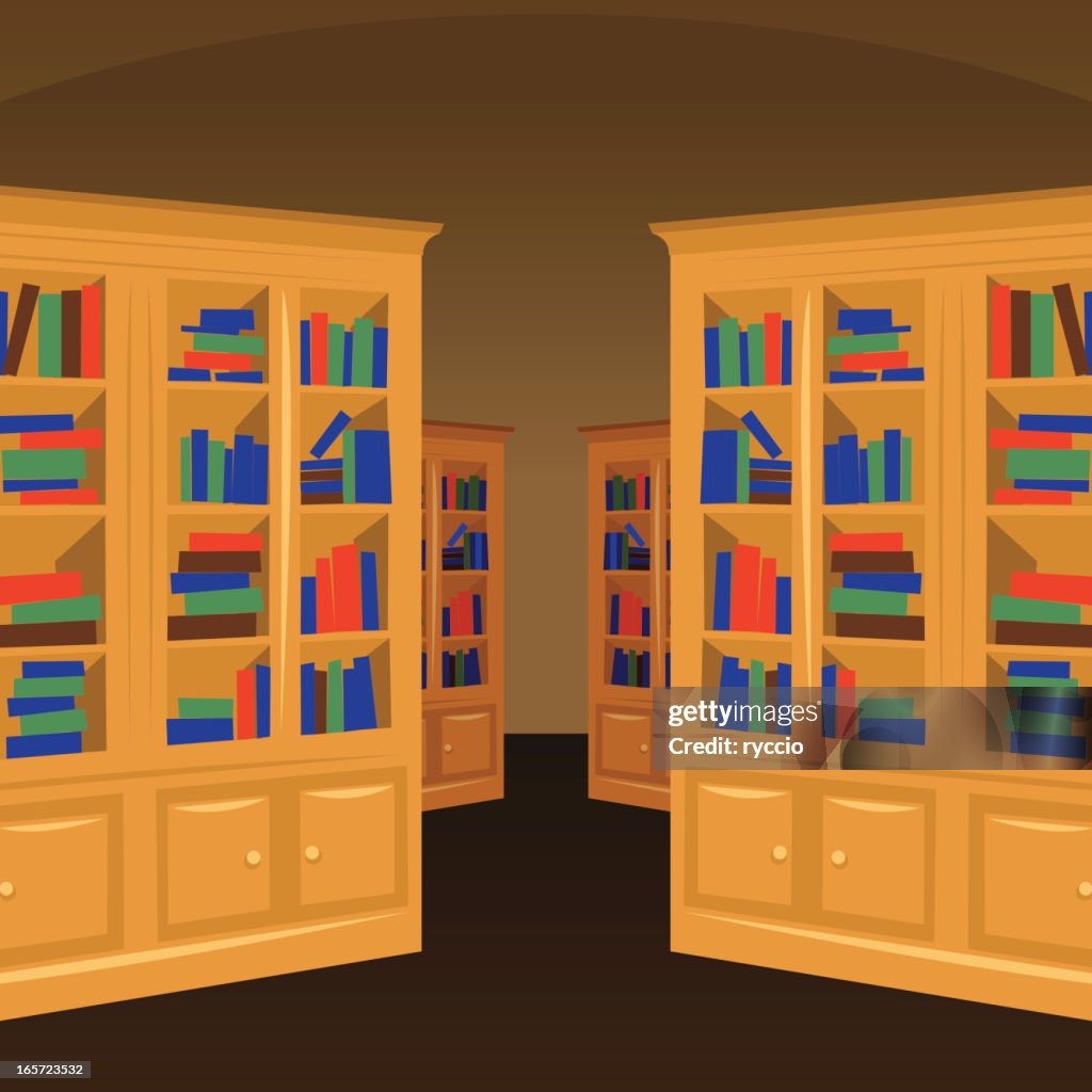 Library Vector Interior High-Res Vector Graphic - Getty Images