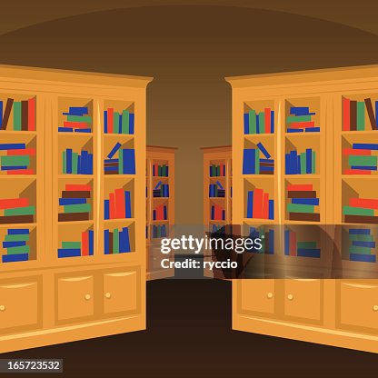 Library vector interior Library vector interior