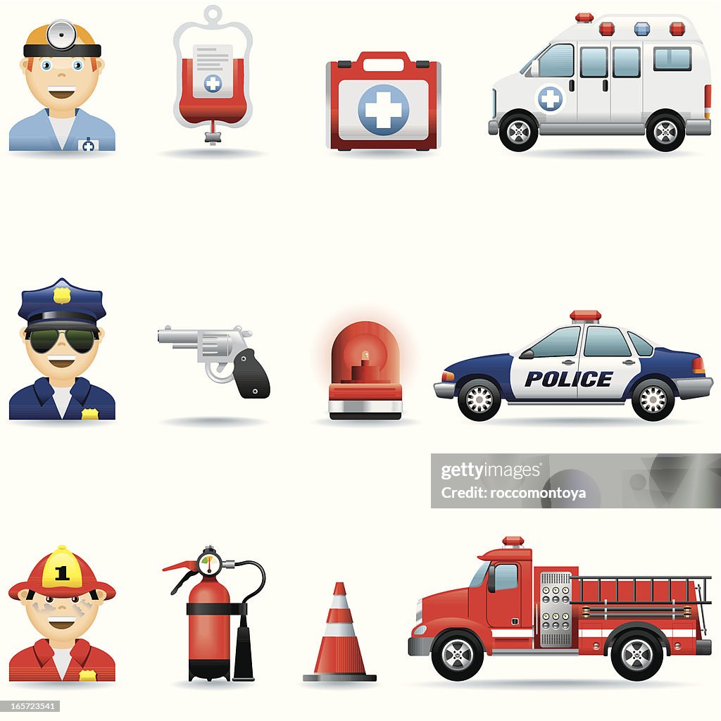 Icon-set, Notfalldienste