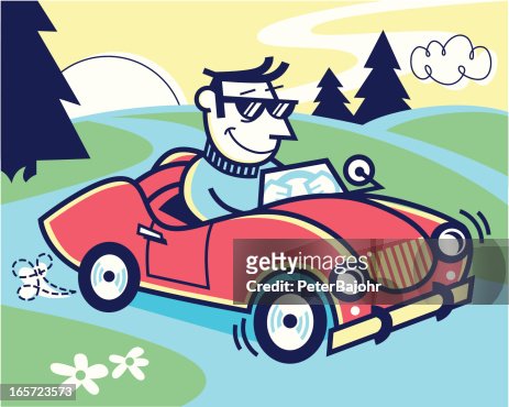 31 Racing Men Car Cartoon High Res Illustrations - Getty Images