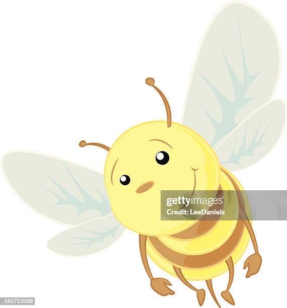 stockillustraties, clipart, cartoons en iconen met bee cartoon - angels