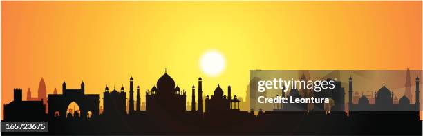 illustrations, cliparts, dessins animés et icônes de inde (bâtiments sont détaillées, amovible et complètes - mumbai india skyline