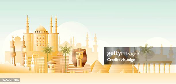 ägypten landschaft - ägypten stock-grafiken, -clipart, -cartoons und -symbole