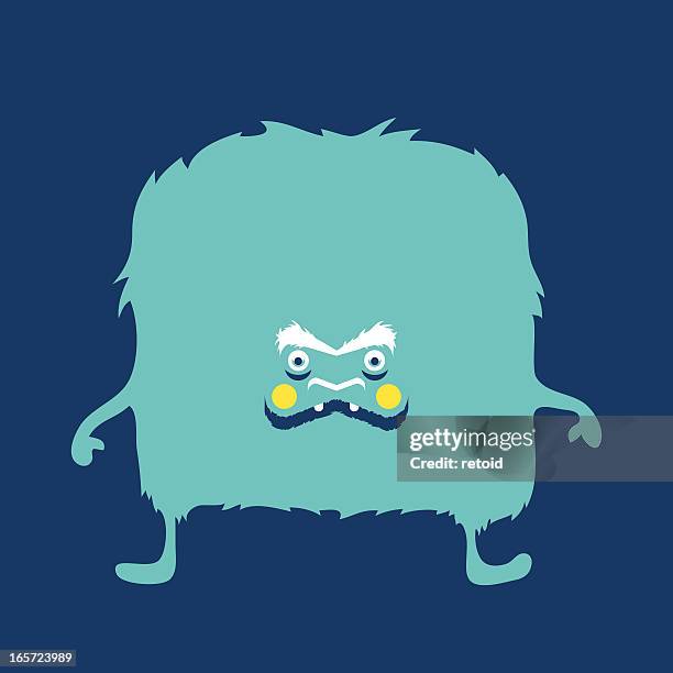 bloo mawnster - eyebrows stock illustrations