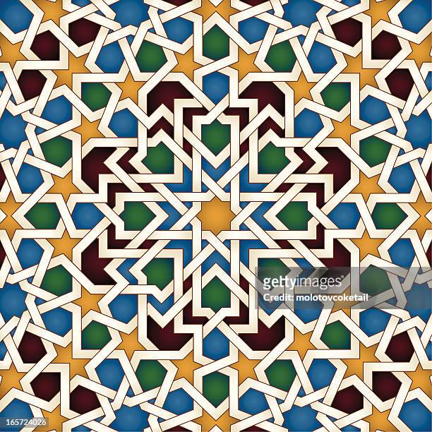islamic pattern - arabic style stock illustrations