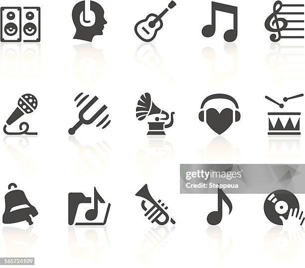 illustrazioni stock, clip art, cartoni animati e icone di tendenza di icone di musica - sheet-music-icon
