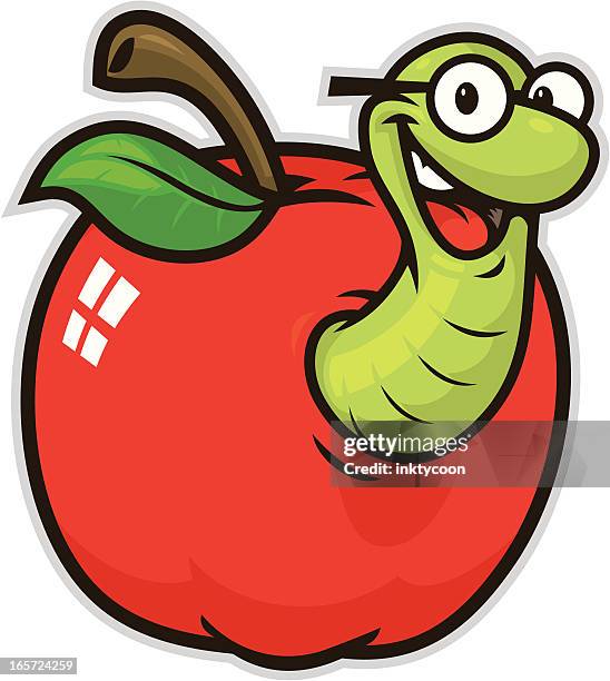 bookworm mascot - worm stock illustrations