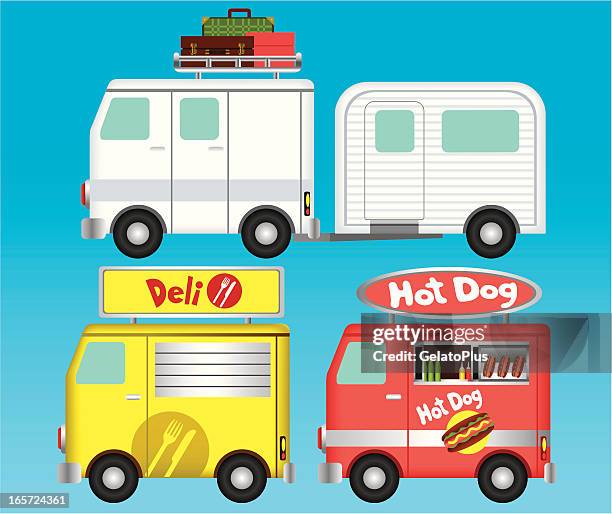 truck collection - toy truck stock illustrations