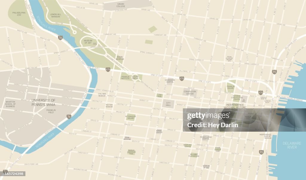 Philadelphia Downtown Map