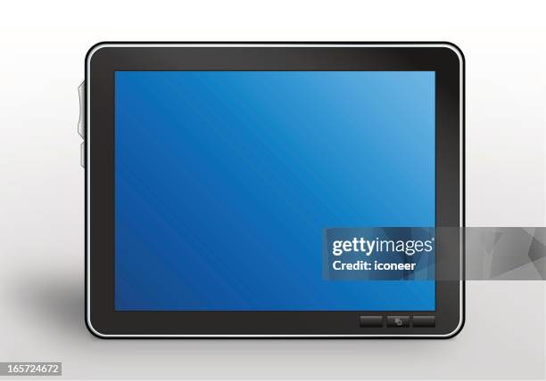 tablet pc frontal - frontaal stock illustrations