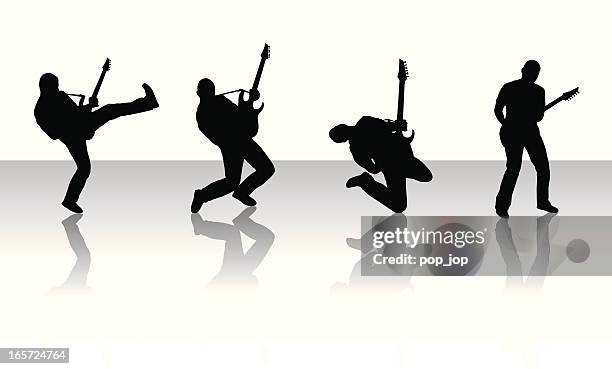 bildbanksillustrationer, clip art samt tecknat material och ikoner med silhouettes of guitarists - blues musicians