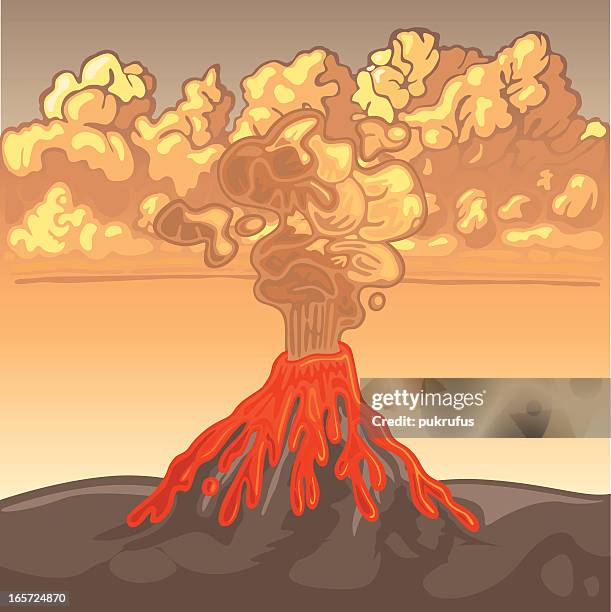514点の火山 噴火イラスト素材 Getty Images