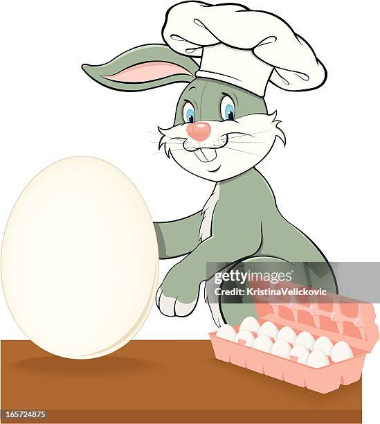 rabbit cook - rabbit hat stock illustrations