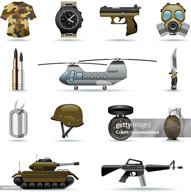 ilustrações, clipart, desenhos animados e ícones de conjunto de ícones, exército - military dog tags
