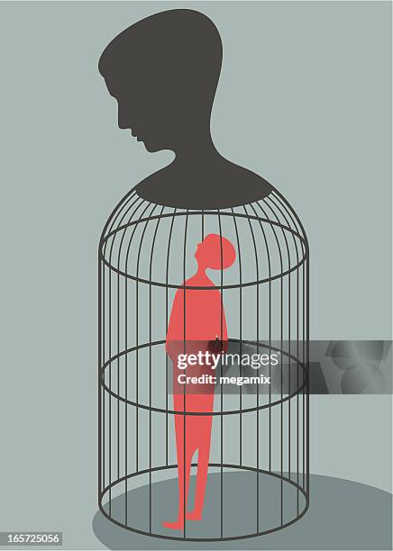 captivated. - cage stock illustrations