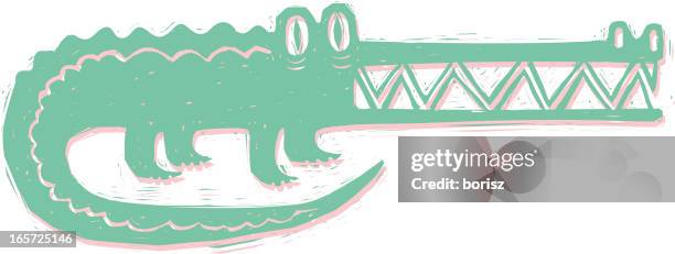 croc - crocodile stock illustrations