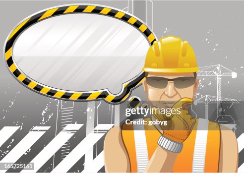 Construction worker thinking Construction worker thinking