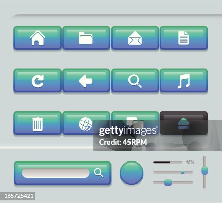 Aqua Button Icon-bureau Aqua Button Icon-bureau