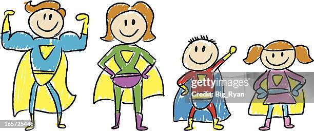 super family - father stock illustrations