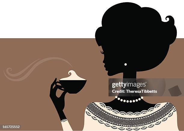 coffee and lace - lace pattern vector stock illustrations