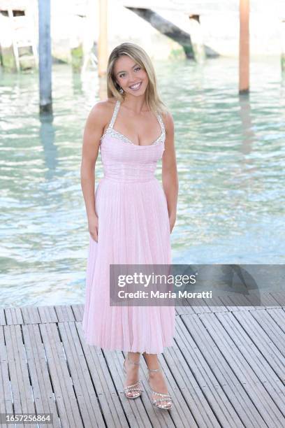 Sydney Sweeney is seen arriving at the 80th Venice International Film Festival 2023 on September 03, 2023 in Venice, Italy.