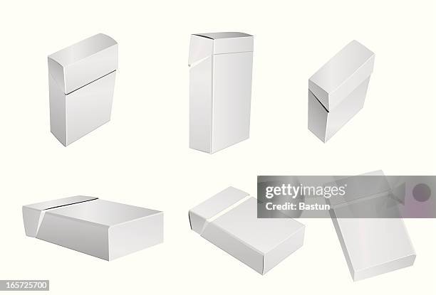 stockillustraties, clipart, cartoons en iconen met blank cigarettes pack - cigarette pack