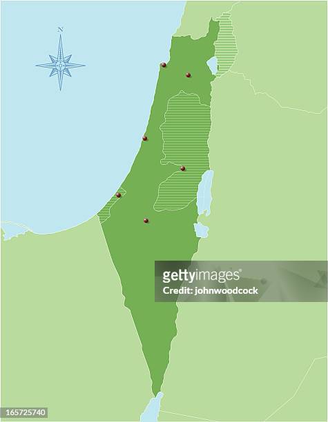 israel map - jordan pic stock illustrations
