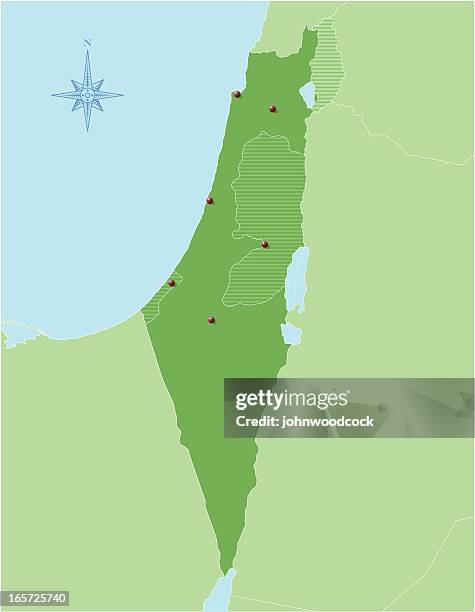 israel map - historical palestine 幅插畫檔、美工圖案、卡通及圖標