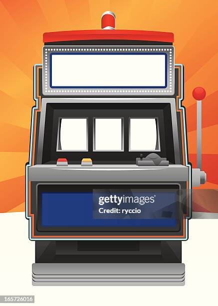 blank slot machine - fruit machine stock illustrations