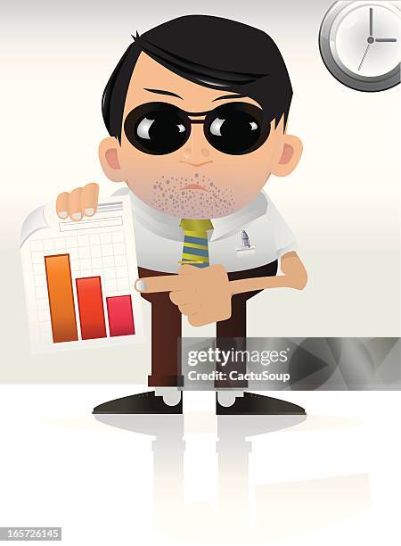 the boss - scientist presentation stock illustrations