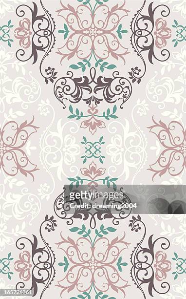 flora pattern - baroque stock illustrations