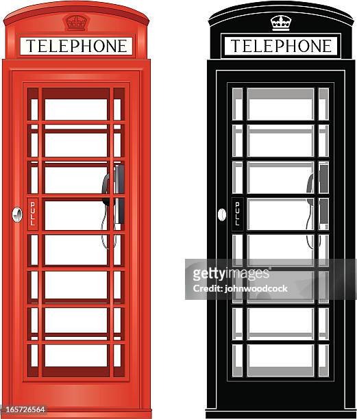 phone box - telephone booth stock illustrations