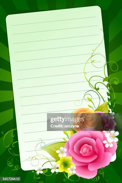Beautiful Notes Line Beautiful Floral Note High-Res Vector Graphic - Getty Images