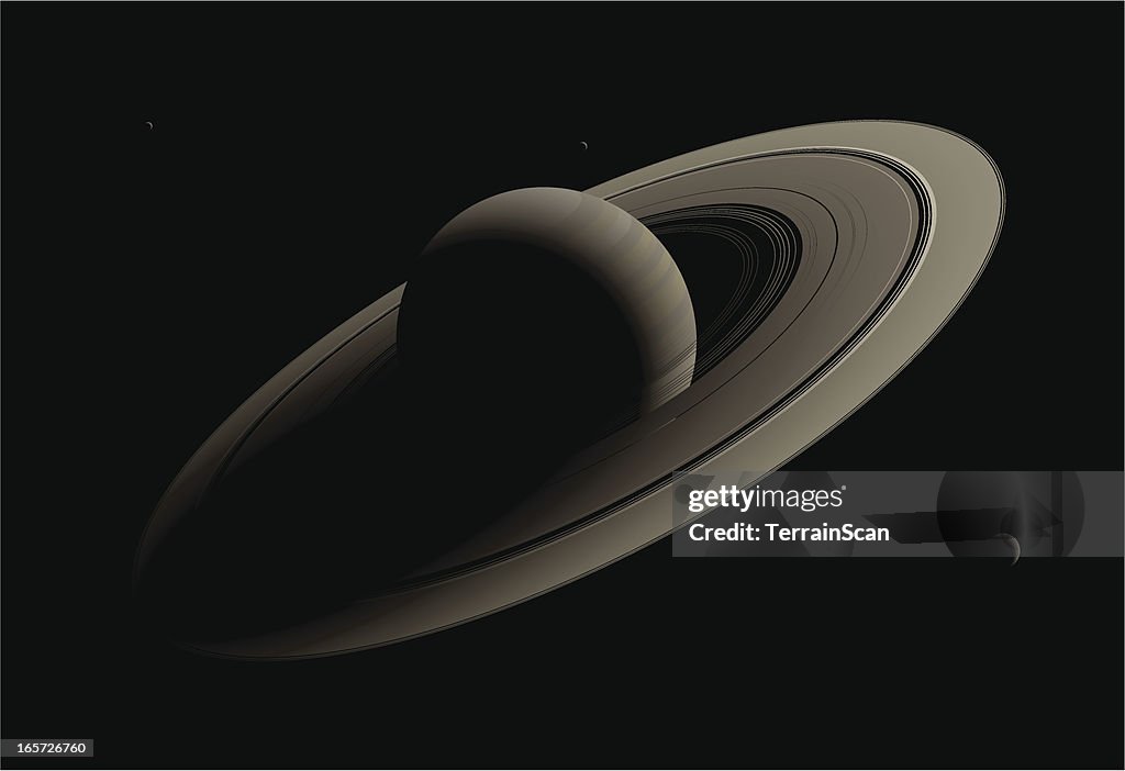 Saturn Of Rings High-Res Vector Graphic -